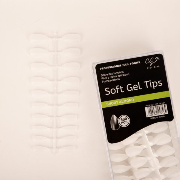 UÑAS SOFT GEL SHORT ALMOND 500PCS