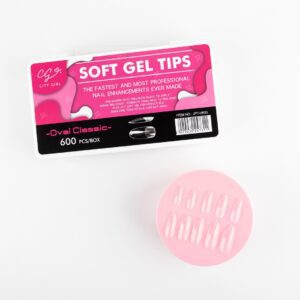 CAJA UÑAS SOFT GEL OVAL CLASSIC 600PCS