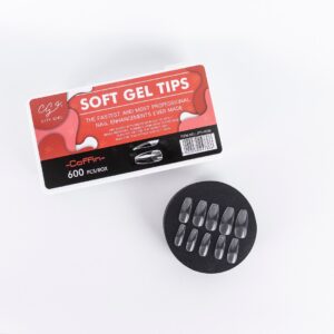 CAJA UÑAS SOFT GEL COFFIN 600PCS