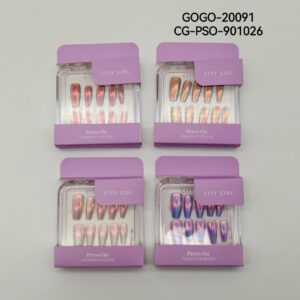 PRESS ON NAILS EFECTO CROMADO