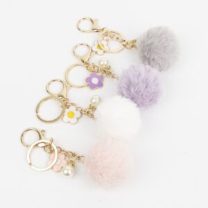 LLAVERO POMPOM FLOR CITY GIRL