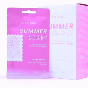 SUMMER GLOW MASCARILLA FACIAL PETALOS DE ROSAS - CITY GIRL
