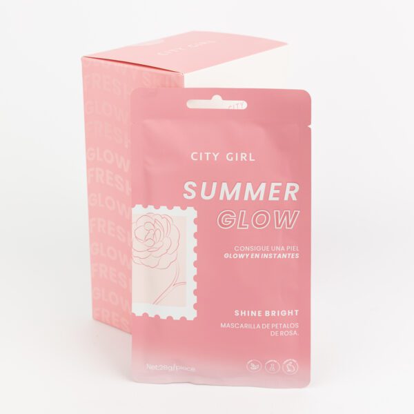 SUMMER GLOW MASCARILLA FACIAL PETALOS DE ROSAS - CITY GIRL