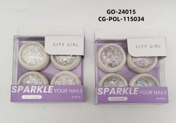 POLVO PARA UÑAS CITY GIRL - 4PCS