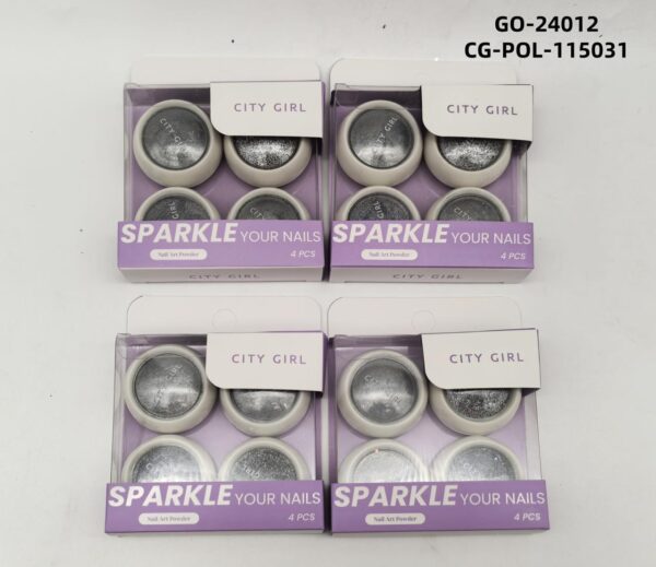 POLVO PARA UÑAS CITY GIRL - 4PCS