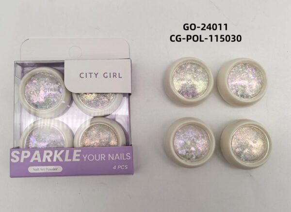 POLVO PARA UÑAS CITY GIRL - 4PCS