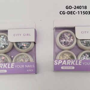 POLVO PARA UÑAS CITY GIRL - 4PCS