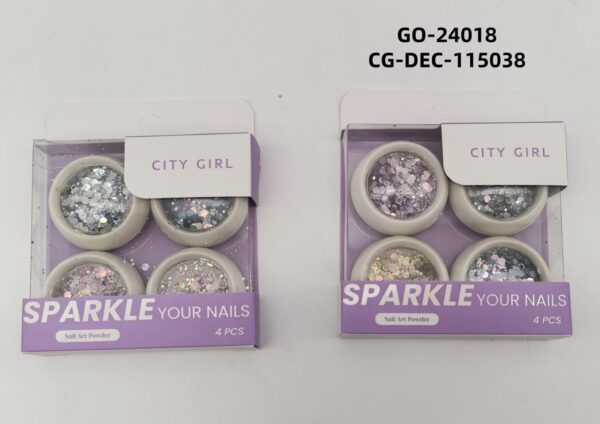 POLVO PARA UÑAS CITY GIRL - 4PCS