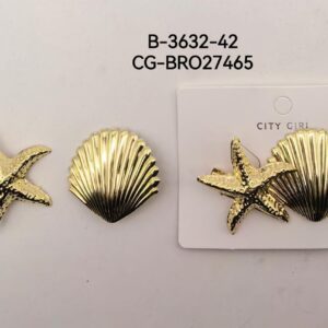 BROCHES CARACOL Y ESTRELLA CITY GIRL