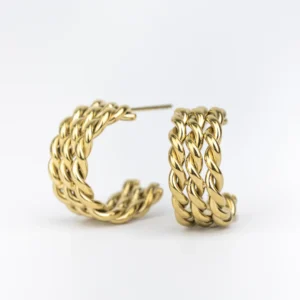 AROS ACERO DORADOS CITY GIRL