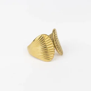 ANILLO DE ACERO DORADO CITY GIRL