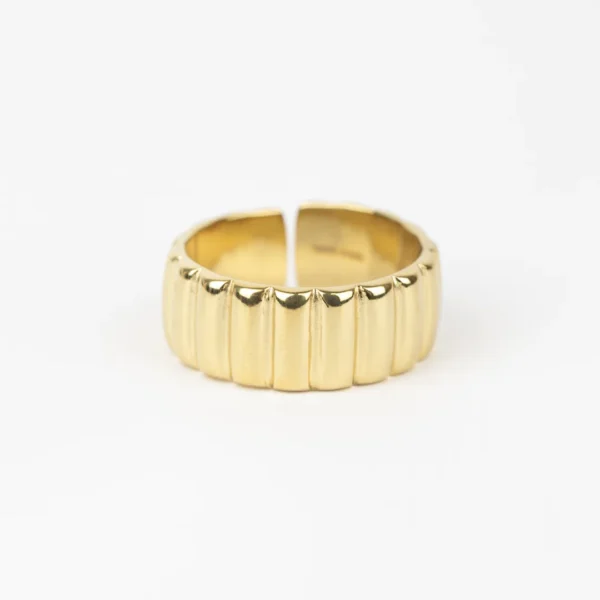 ANILLO DE ACERO DORADO CITY GIRL