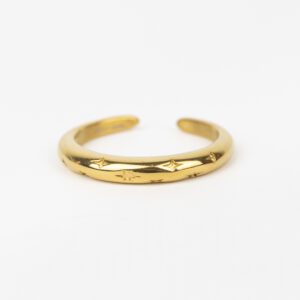 ANILLO DE ACERO DORADO CITY GIRL