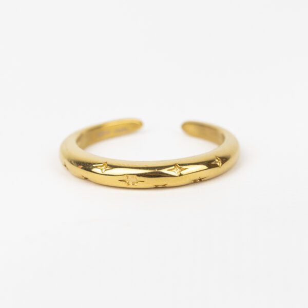 ANILLO DE ACERO DORADO CITY GIRL
