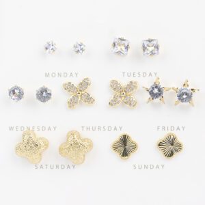 KIT DE AROS ACERO DORADOS CITY GIRL