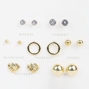 KIT DE AROS ACERO DORADOS CITY GIRL