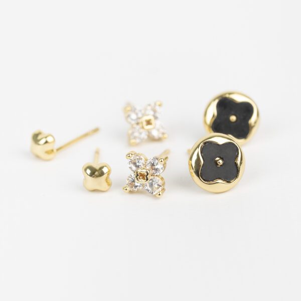 KIT DE AROS ACERO DORADOS CITY GIRL