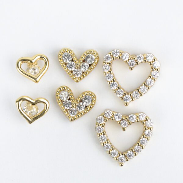 KIT DE AROS ACERO DORADOS CITY GIRL
