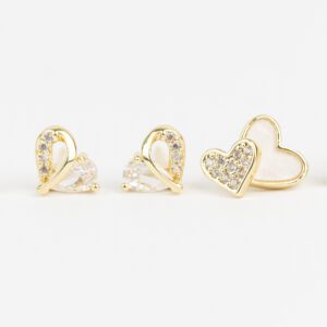 KIT DE AROS ACERO DORADOS CITY GIRL