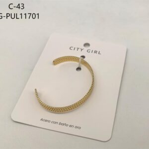 PULSERA DE ACERO DORADA CITY GIRL