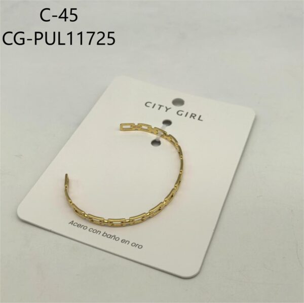 PULSERA DE ACERO EN BAÑO DE ORO CITY GIRL