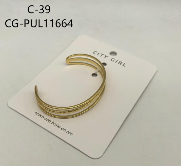 PULSERA DE ACERO DORADA CITY GIRL