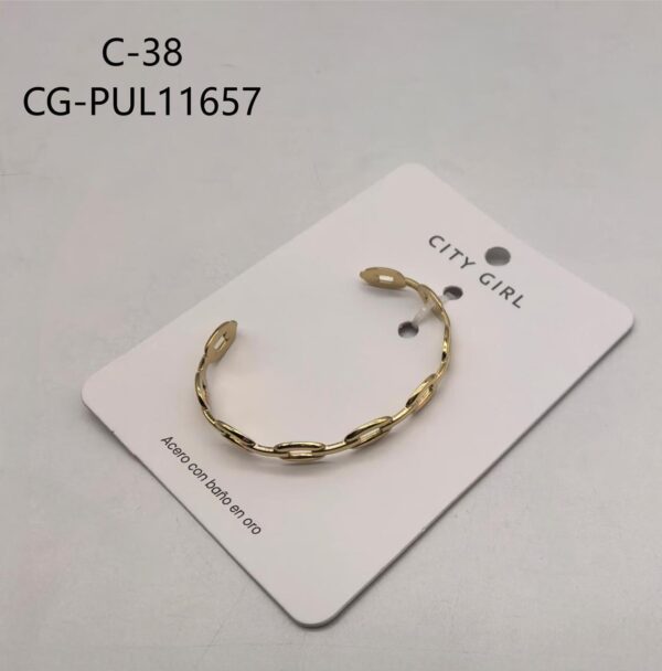 PULSERA DE ACERO DORADA CITY GIRL