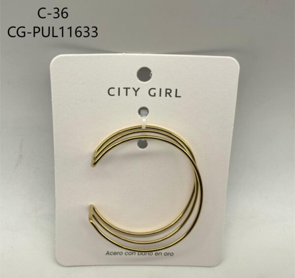 PULSERA DE ACERO DORADA CITY GIRL