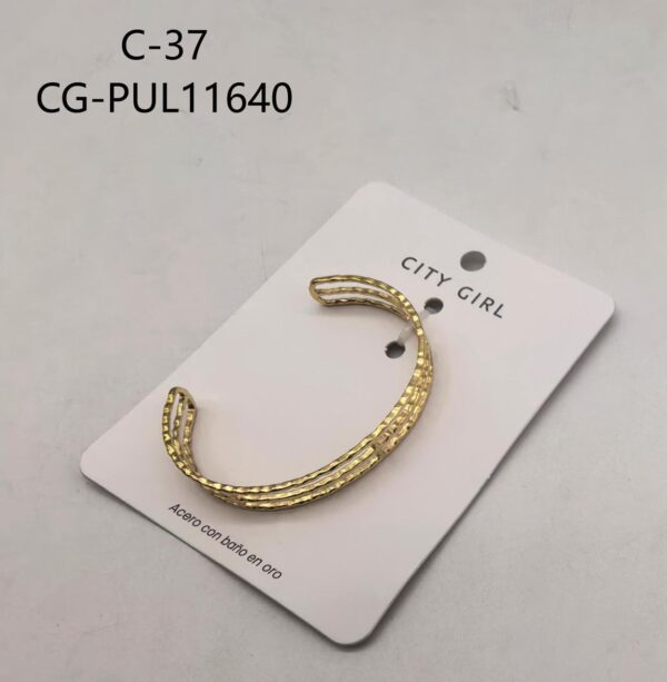 PULSERA DE ACERO DORADA CITY GIRL