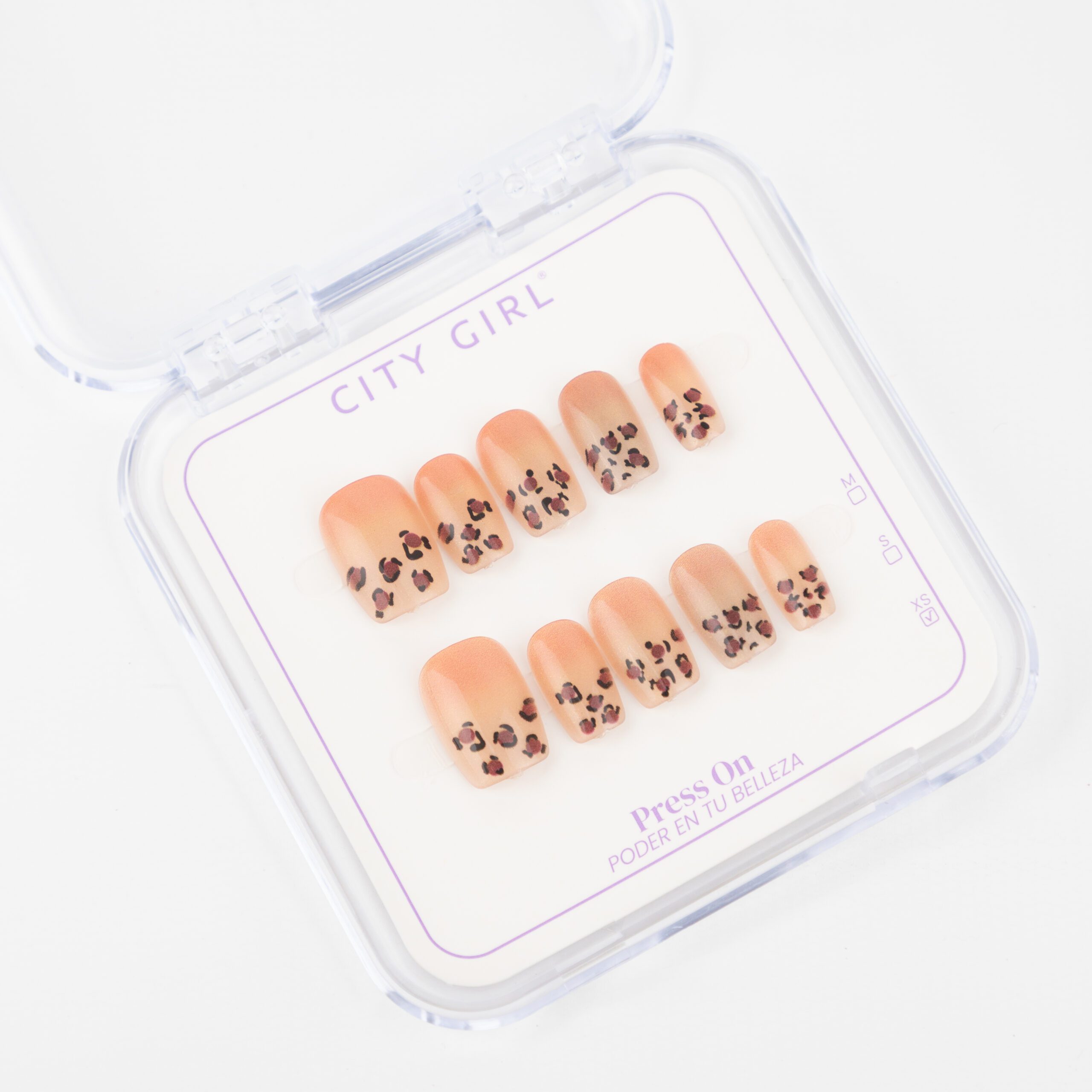 PRESS ON CORTAS CON DECORACIÓN CITY GIRL