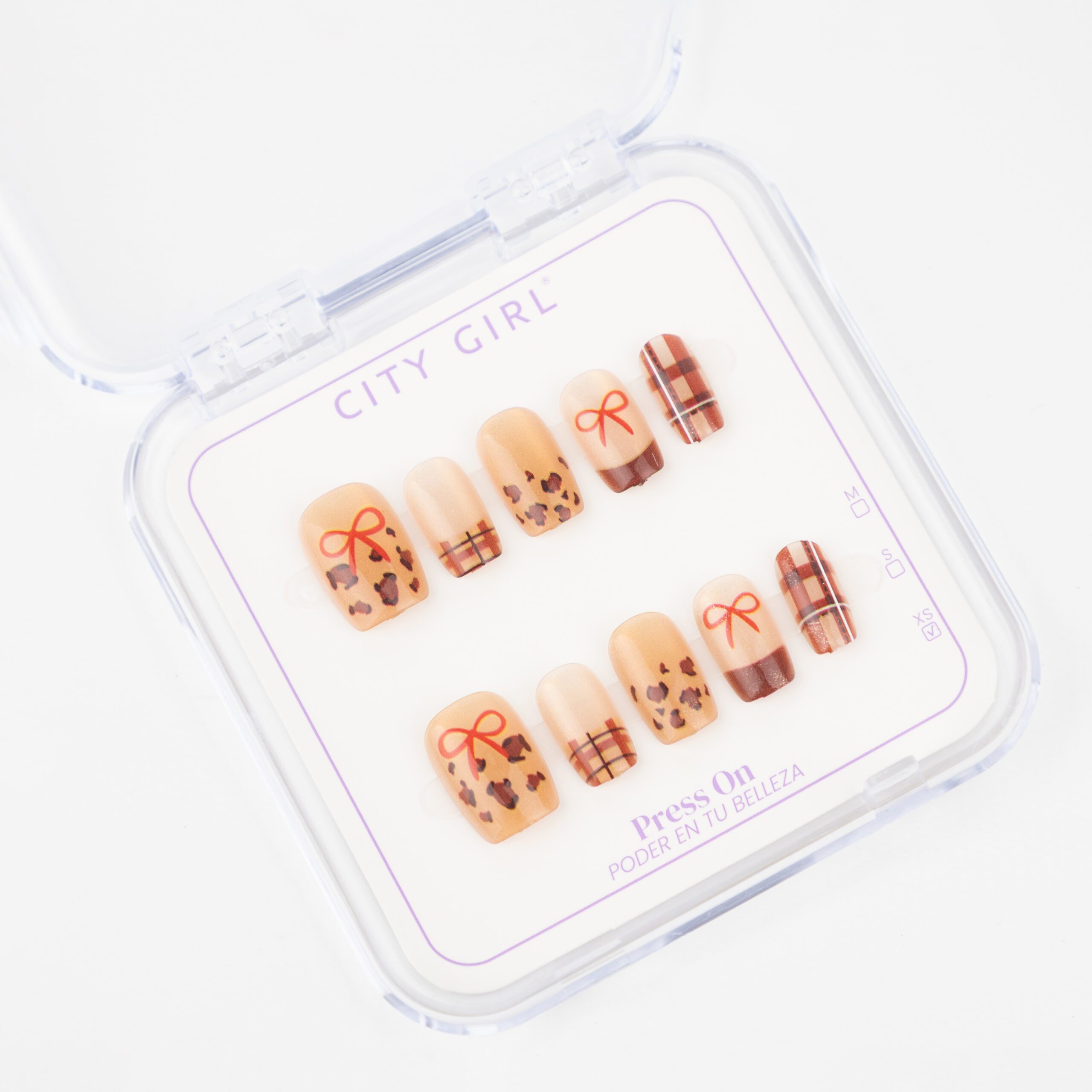 PRESS ON CORTAS CON DECORACIÓN CITY GIRL - Imagen 6