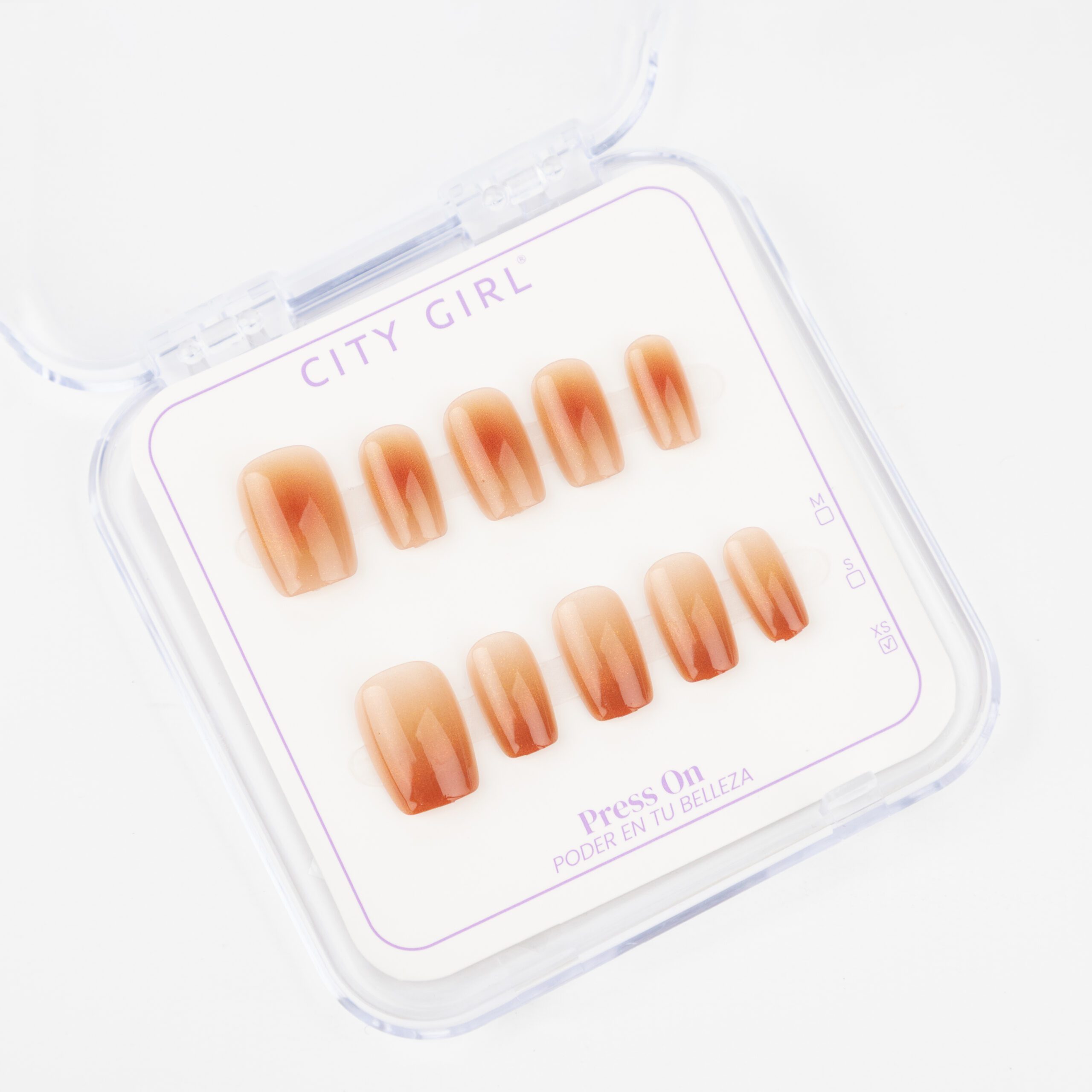 PRESS ON CUADRADAS CORTAS CITY GIRL - Imagen 2