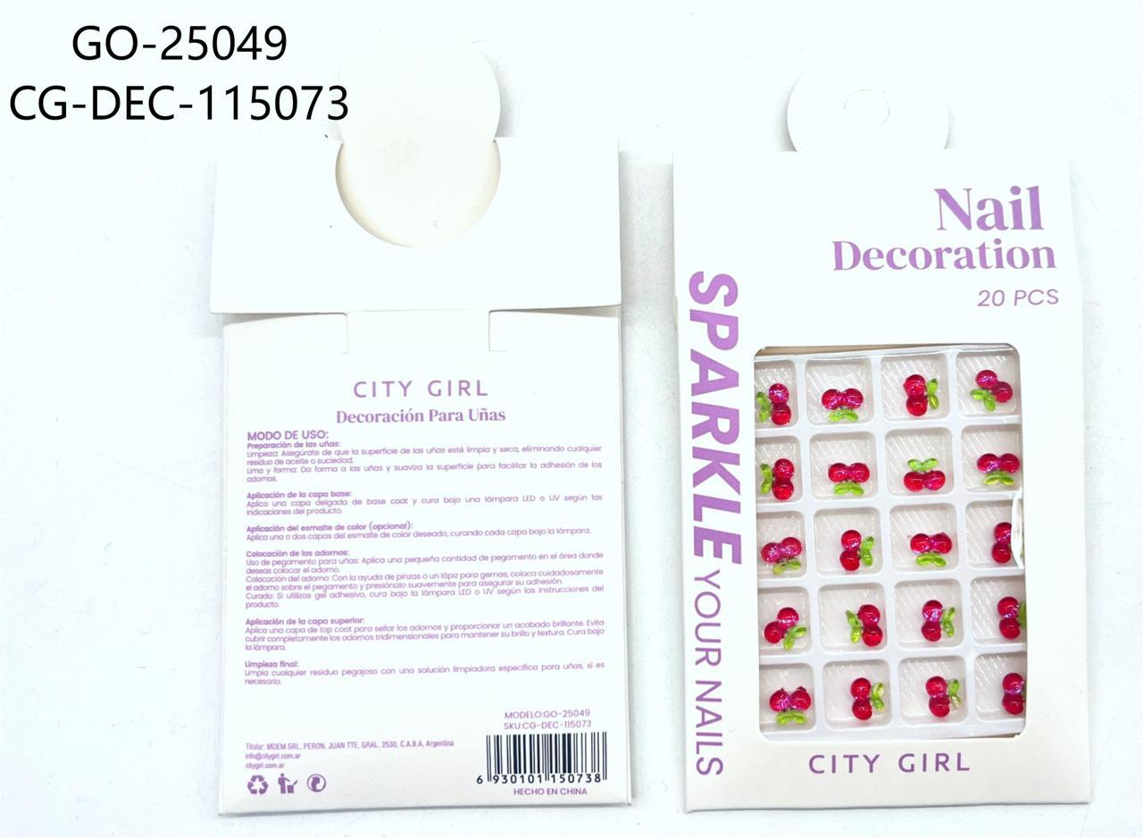 DECORACION DE CEREZA PARA UÑAS CITY GIRL