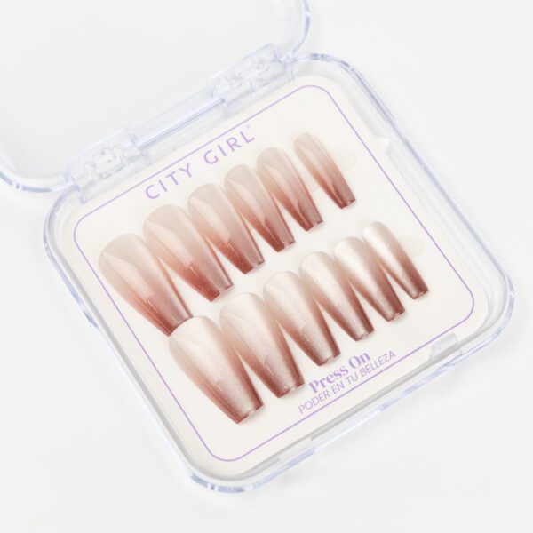 PRESS ON BALLERINA OJO DE GATO CITY GIRL