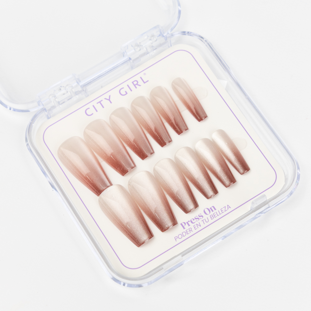 PRESS ON BALLERINA OJO DE GATO CITY GIRL