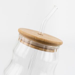 Alternative view of VASO DE VIDRIO CON TAPA Y SORBETE CITY GIRL - 450ML
