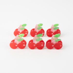 Alternative view of MINI BROCHES DE PELO FRUTITAS CITY GIRL - 6PCS