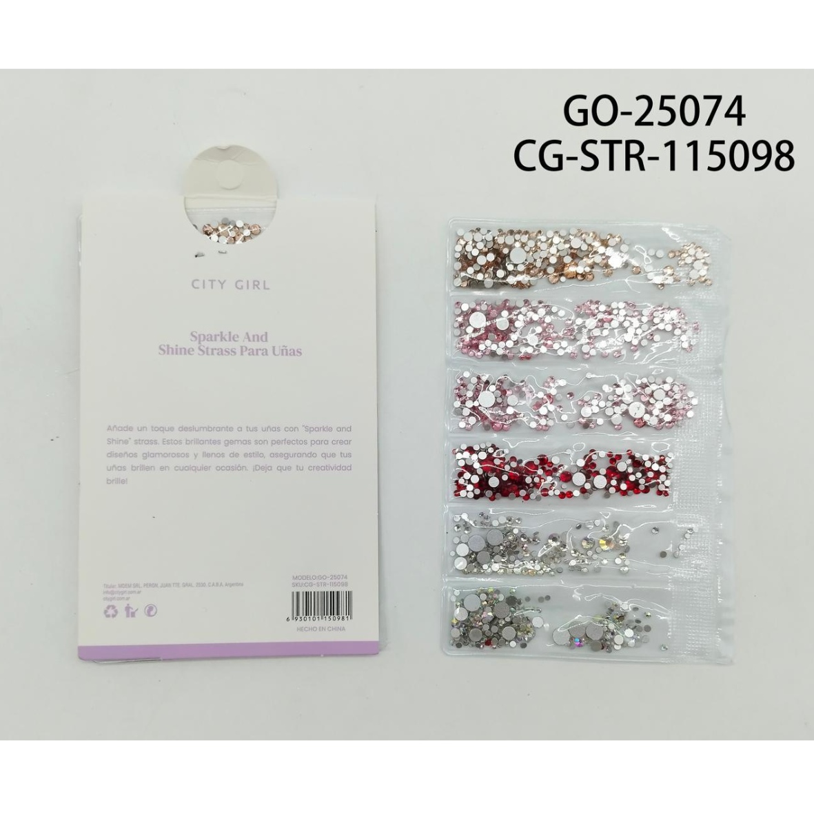 STRASS METALIZADOS PARA UÑAS CITY GIRL