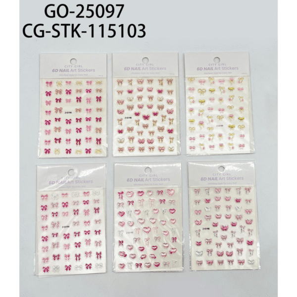 STICKERS PARA UÑAS MOÑITOS CITY GIRL