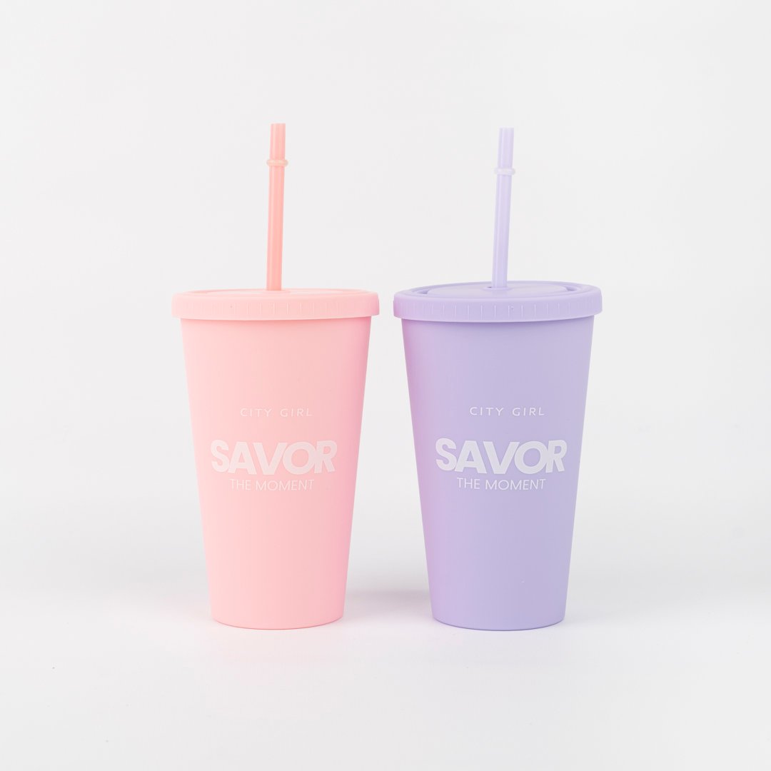 VASO DE PLASTICO SAVOR THE MOMENT CON SORBETE CITY GIRL