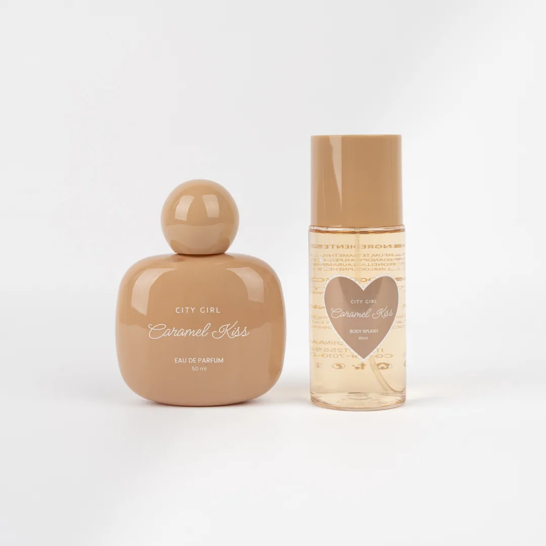 KIT DE PERFUME + BODY SPLASH CARAMEL KISS CITY GIRL - 2PCS