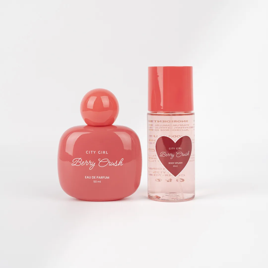 KIT DE PERFUME + BODY SPLASH BERRY CRUSH CITY GIRL - 2PCS