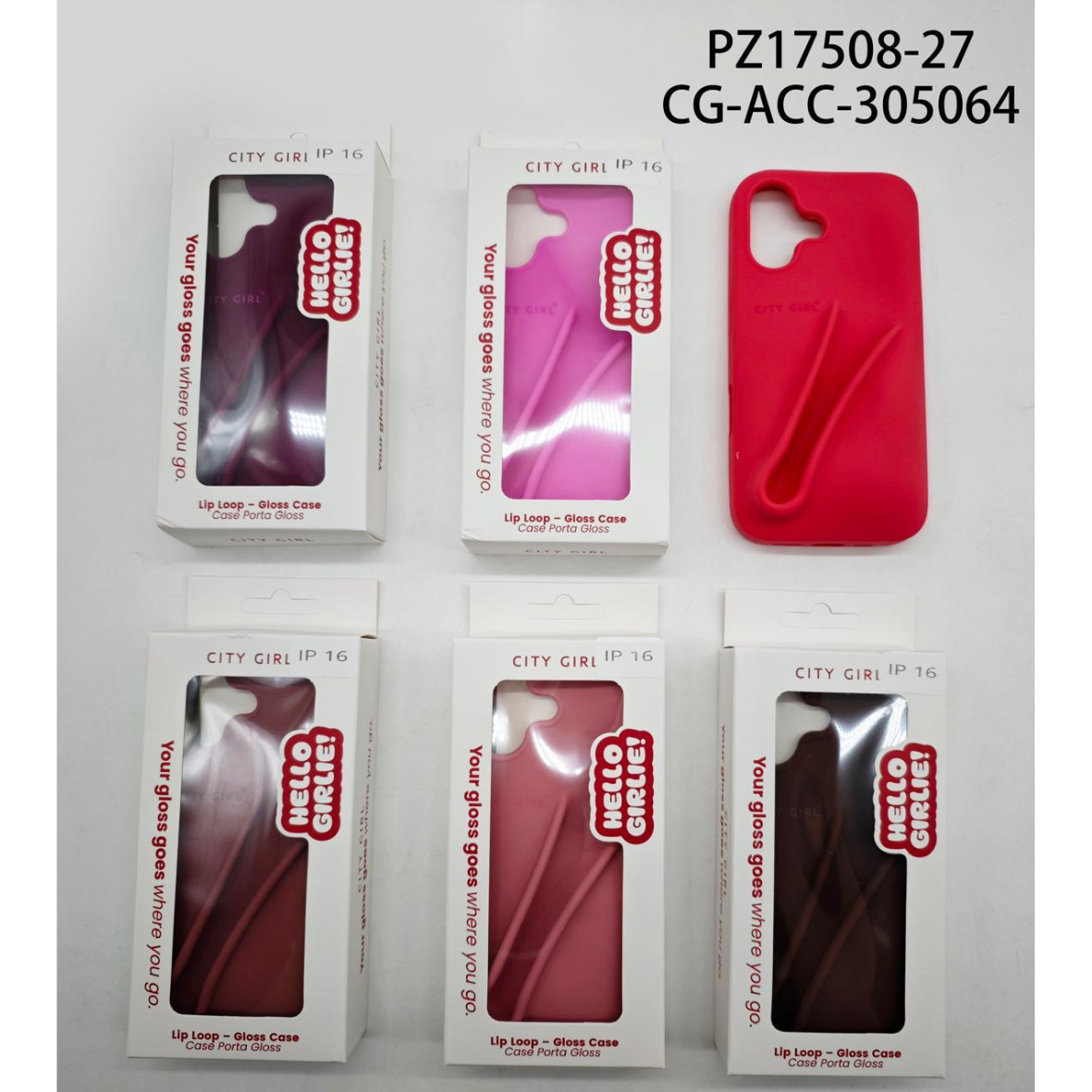 FUNDA PARA CELULAR PORTA GLOSS CITY GIRL