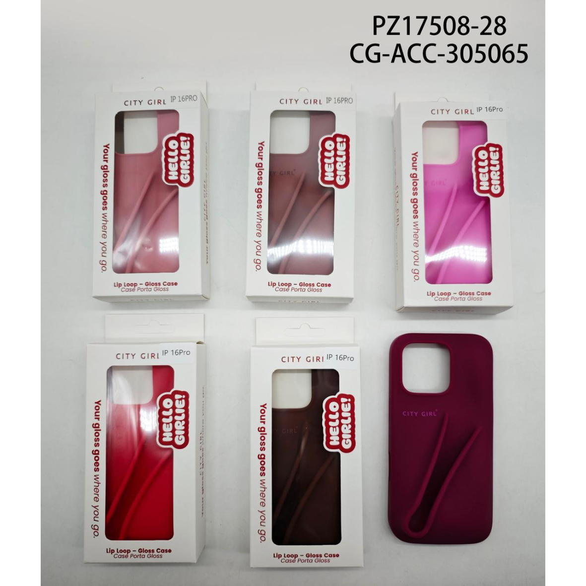 FUNDA PARA CELULAR PORTA GLOSS CITY GIRL