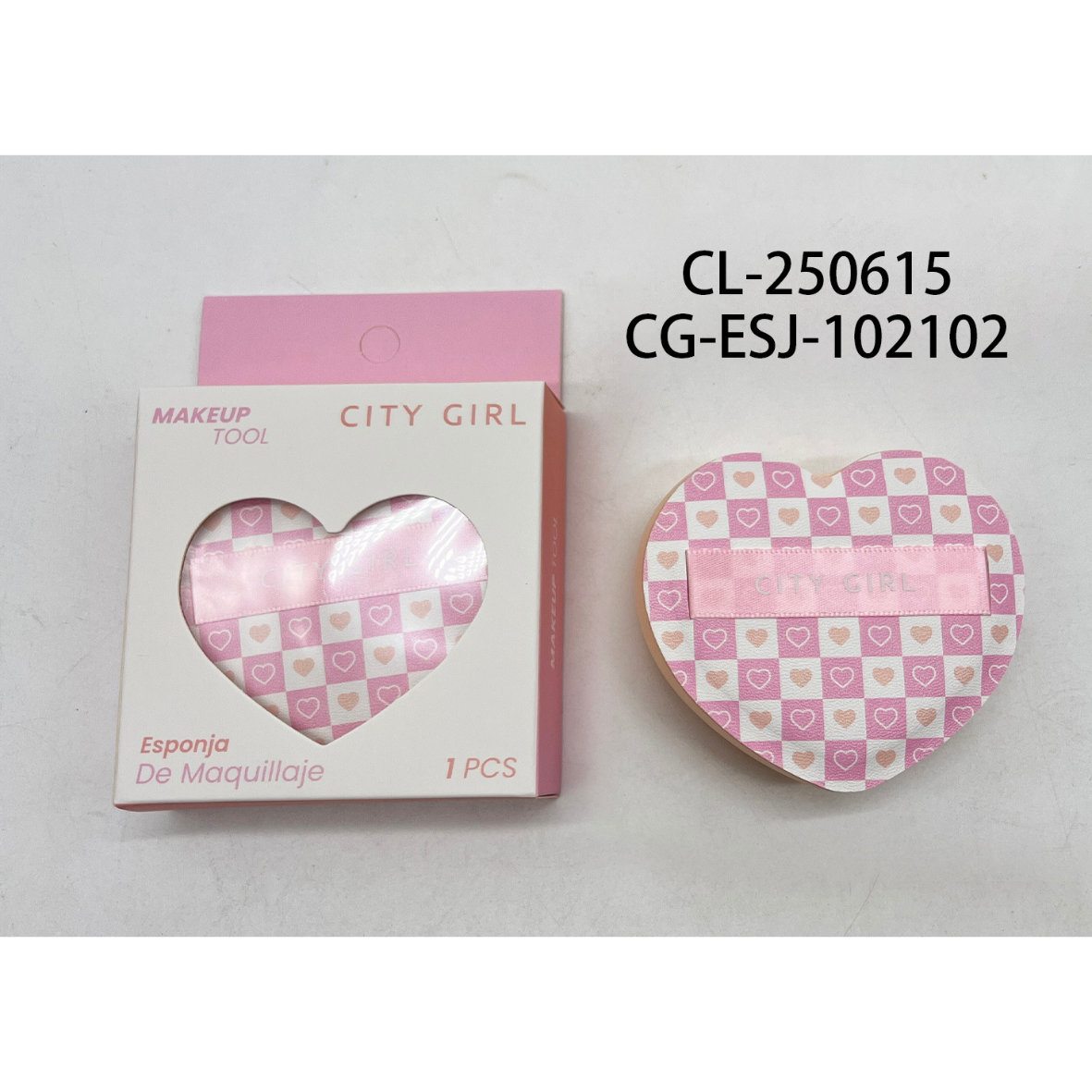 ESPONJA DE MAQUILLAJE CORAZÓN CITY GIRL