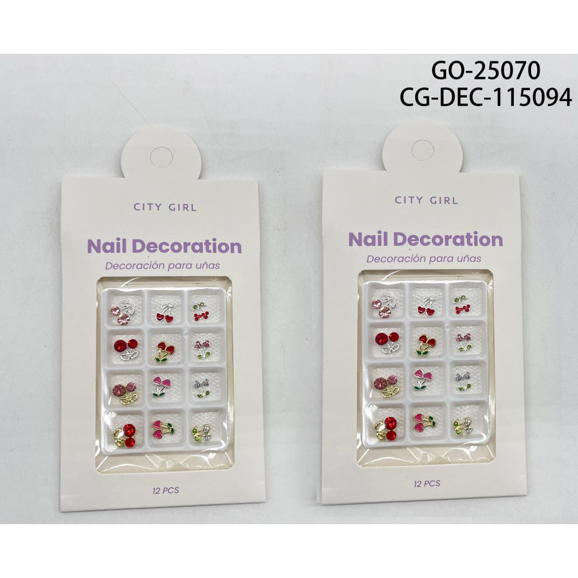 DECORACIÓN PARA UÑAS CEREZAS CITY GIRL