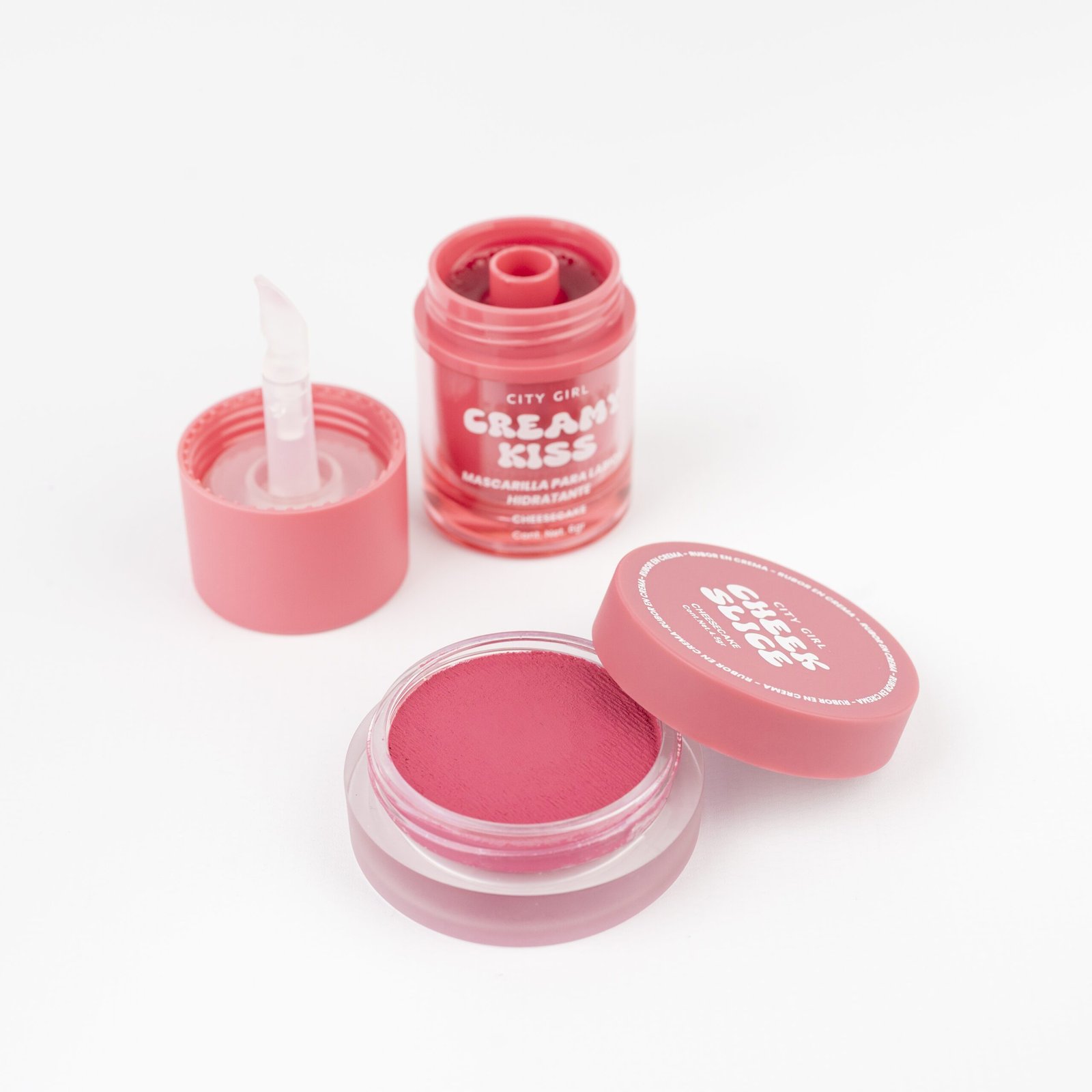 KIT DE CUIDADO PARA LABIOS (Mascarilla para labios + Rubor en crema) CITY GIRL - 2PCS