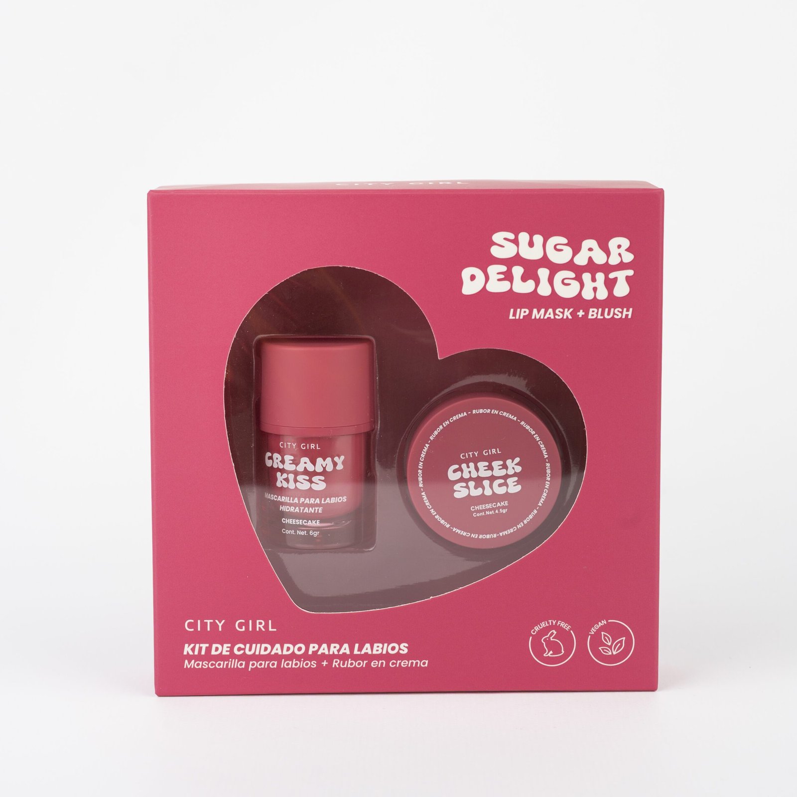KIT DE CUIDADO PARA LABIOS (Mascarilla para labios + Rubor en crema) CITY GIRL - 2PCS - Image 2