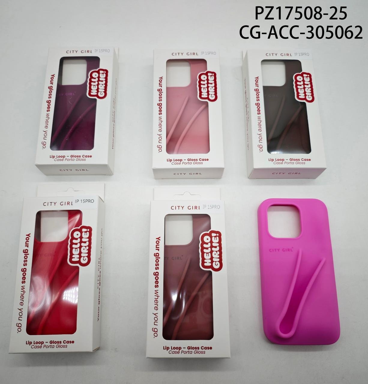 FUNDA PARA CELULAR PORTA GLOSS CITY GIRL