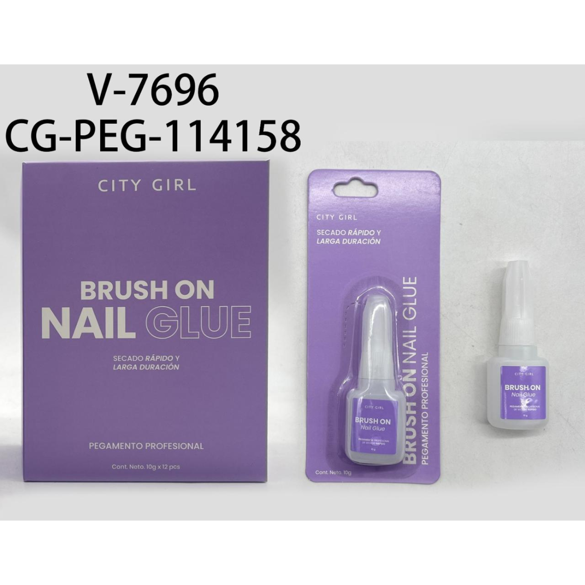 BRUSH ON NAIL BLUE PEGAMENTO PROFESIONAL PARA UÑAS CITY GIRL - 10G